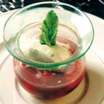 Soup of Strawberries with Champagne and Vanilla Cream