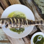 Whole Grilled Redfish with Salsa Verde