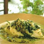 Onaga Baked in Salt Crust with Herbs and Ogo Sauce