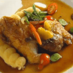 Oven-roasted Chicken with Soft Mascarpone Polenta and Fig-Balsamic Essence