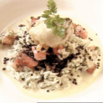 Risotto of Herbs With Salmon, Oysters, Caviar and Champagne