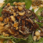 Spicy Thai Beef Salad with Lemongrass-Mint Vinaigrette with Toasted Macadamia Nuts