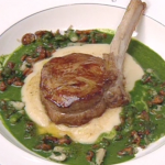 Veal Chop with Purée of White Beans