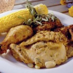 Pacific Rim Barbecued Chicken with Grilled Corn