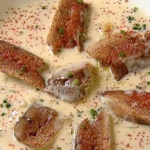 Celery Root Soup with Shad Roe