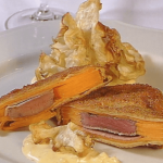 Venison and Tyrolean Ham Cordon Bleu with Pumpkin and Celery Mayonnaise ▶