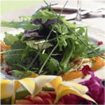 Nalo Wildgreen Salad with Crispy Wontons and Tangerine Vinaigrette