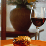 Beef Tenderloin and Poached Oysters with Essence of Pinot Noir and Chervil Sauce