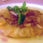 Warm Pineapple Tart with Coconut Sauce