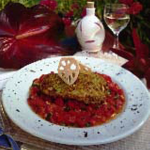 Opah Baked in Pistachio Crust with Ginger Essence