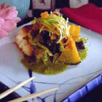 Pan-seared Onaga Fillet with Pumpkin and Curry Sauce