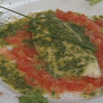 Sauteed Fillet of Walleye with Tomatoes and Spring Herb Butter