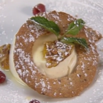 Panna Cotta alla Piemontese (Cooked Cream Piedmont Style with Pecan Cookies)