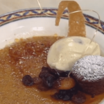 White Chocolate Risotto with Pumpkin Crème Brûlée and Gingerbread