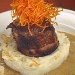 Bacon-wrapped Beef Fillet with Blue Cheese Mashed Potatoes