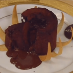 Warm Chocolate Cake with Coffee Sauce