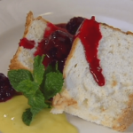 Angel Food Cake with Lime Curd and Blackberries
