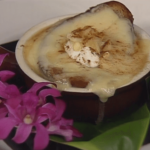 Maui Onion Soup with Goat Cheese