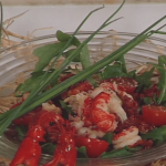 River Crayfish Tails with Arugula and Dried Tomatoes