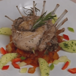 Baked Rabbit Crown with Letcho
