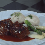 Oxtail Stew with Semolina Dumplings and Vegetables