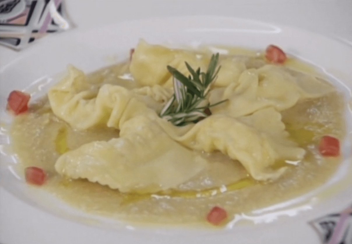 Scampi Ravioli with Rosemary and Chick-pea Cream | Cuisine Techniques