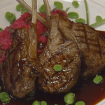 Grilled Rack of Lamb and Risotto with Cardamom Sauce