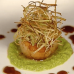 Sauteed Scallops with Zucchini Coulis