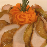 Apple-smoked Pork Loin with Caramelized Apples and Yams