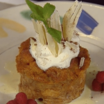 Peach Bread Pudding with Southern Comfort Cream