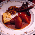 Spiced Pears with Port and Gorgonzola