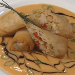 Crawfish Spring Rolls with Root Vegetables and Crawfish Beurre Blanc