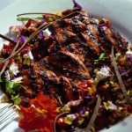 Barbecued Pork with Tequila Pepper Relish