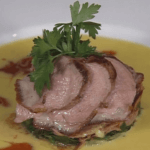 Barbecued Duck with Wilted Greens