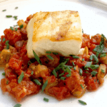 Halibut with Grilled Vegetable Ratatouille