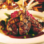 Grilled Rack of Lamb and Risotto with Cardamom Sauce